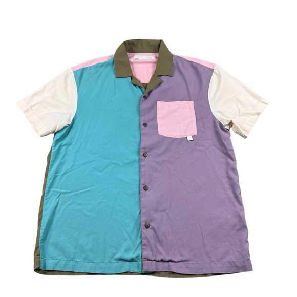 Scotch & Soda Other - Scotch & Soda Mens Pastel Colorblock Cotton Modal Button Front Shirt M 160793